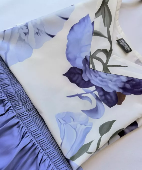 Blueberry Cheesecake Satin Pyjama Set by Behati